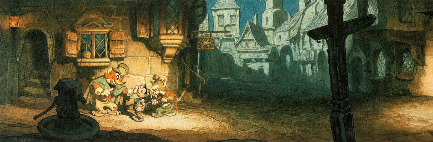 Pinocchio Gustaf Tenggren Walt Disney production background model sheet 1930s