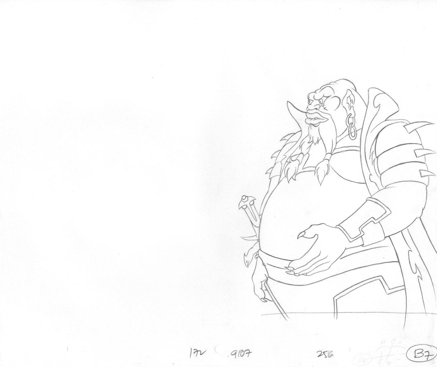 Pirates of Dark Water Bloth production animation cel Drawing Hanna Barbera 91-93