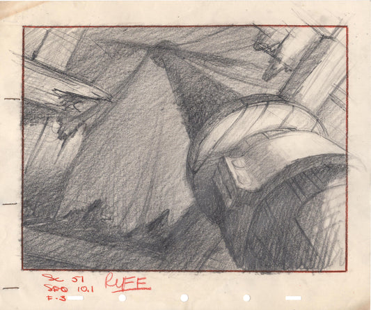 1940 Pinocchio Background Layout/Storyboard from Walt Disney Ship inside Whale!