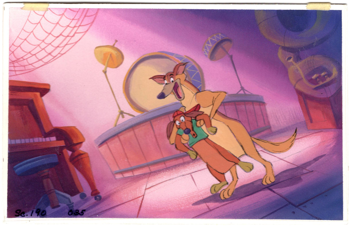All Dogs Go To Heaven Don Bluth Itchy Production Animation Storyboard One of a Kind 1989 w