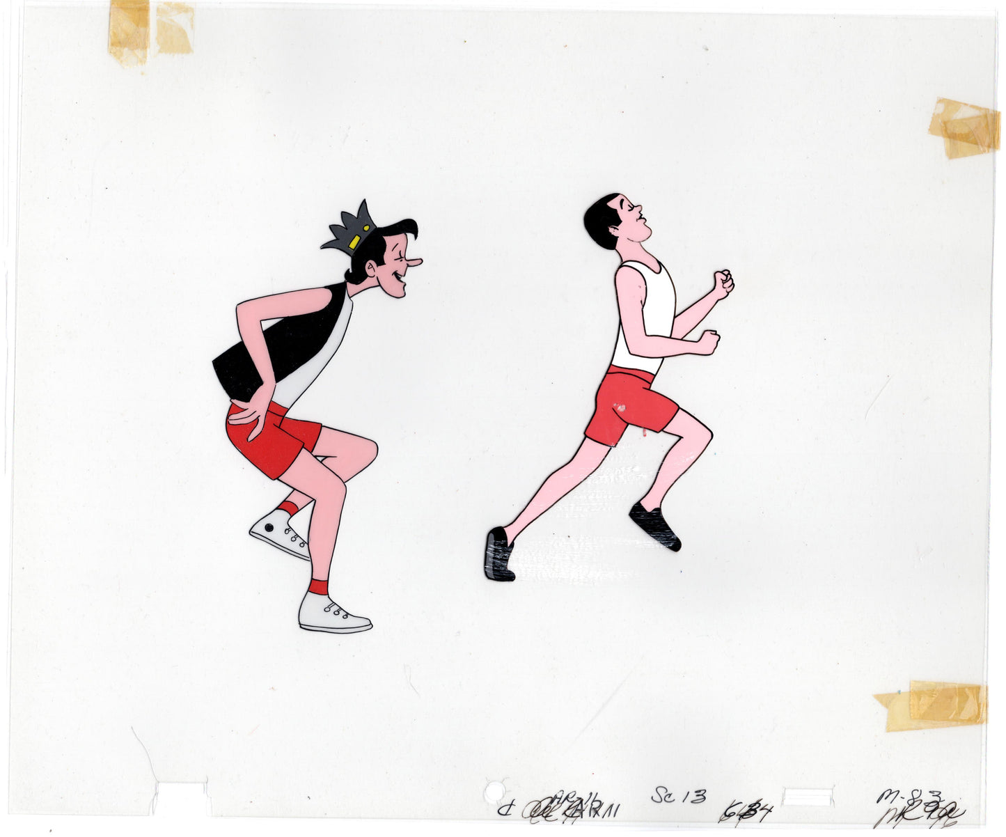 Archie Production Animation Art Cel Setup with Jughead and Reggie from Filmation 1968-1969 13