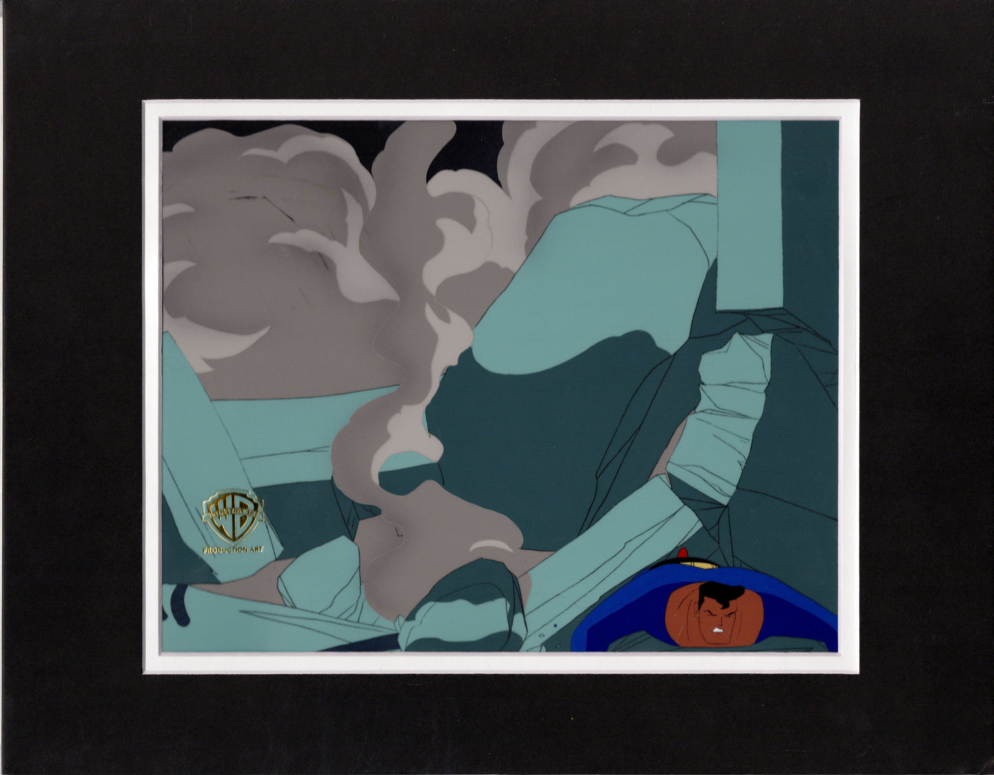 SUPERMAN The Animated Series Animation Cel and Background from DC and Warner Brothers cr