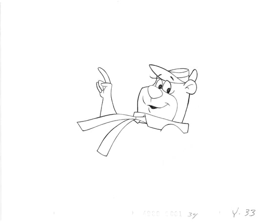 Yogi Bear Animation Production Cel Drawing from Hanna Barbera 1980s h20