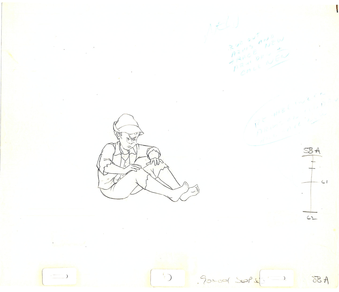 1982 Heidi's Song Peter Production Animation Cel Drawing Hanna Barbera m13