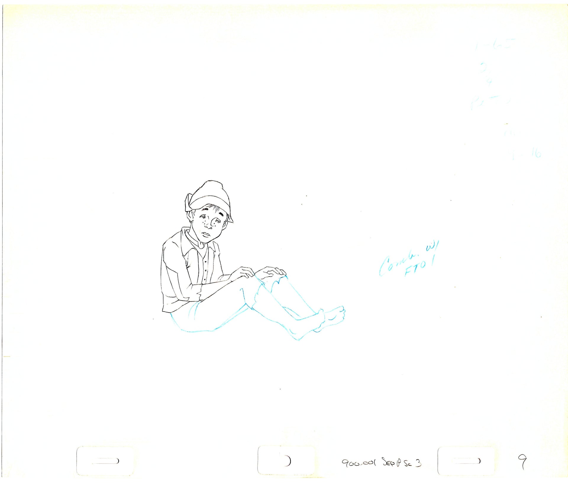1982 Heidi's Song Peter Production Animation Cel Drawing Hanna Barbera m14