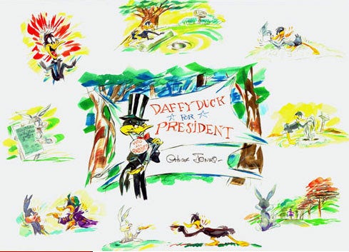 Chuck Jones Daffy for President Giclee Print Warner Bros Limited Edition of 100 from 2004