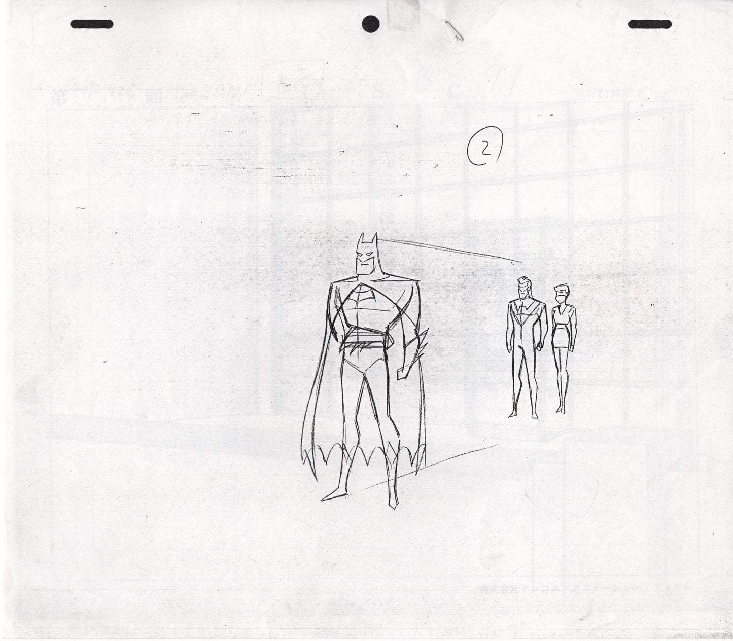 Batman The Animated Series Animation Production Background and Layout Drawing 91