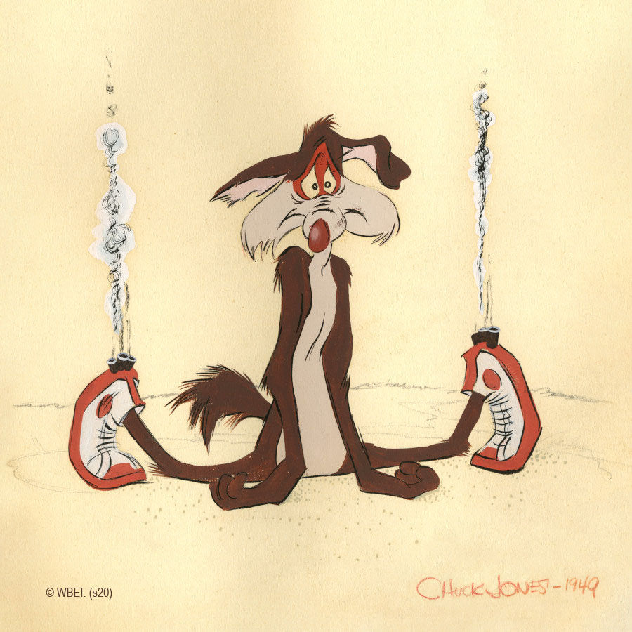 Chuck Jones Wile E Coyote Furryous-1949 Print Warner Bros Limited Edition of 149