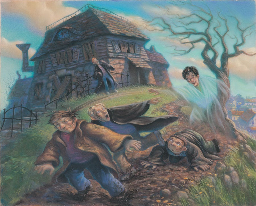 Harry Potter Cloak of Invisibility Mary GrandPre SIGNED Giclee on Fine Art Paper Limited Edition of 250