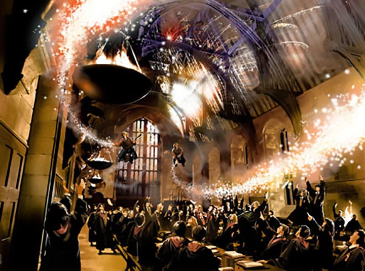Harry Potter Making a Great Exit Stuart Craig SIGNED Warners Canvas Limited Ed of 250