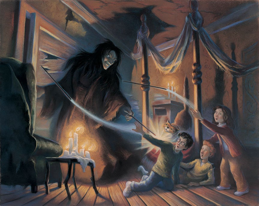 Harry Potter Expelliarmus! Mary GrandPre SIGNED Giclee on Fine Art Paper Limited Edition of 250