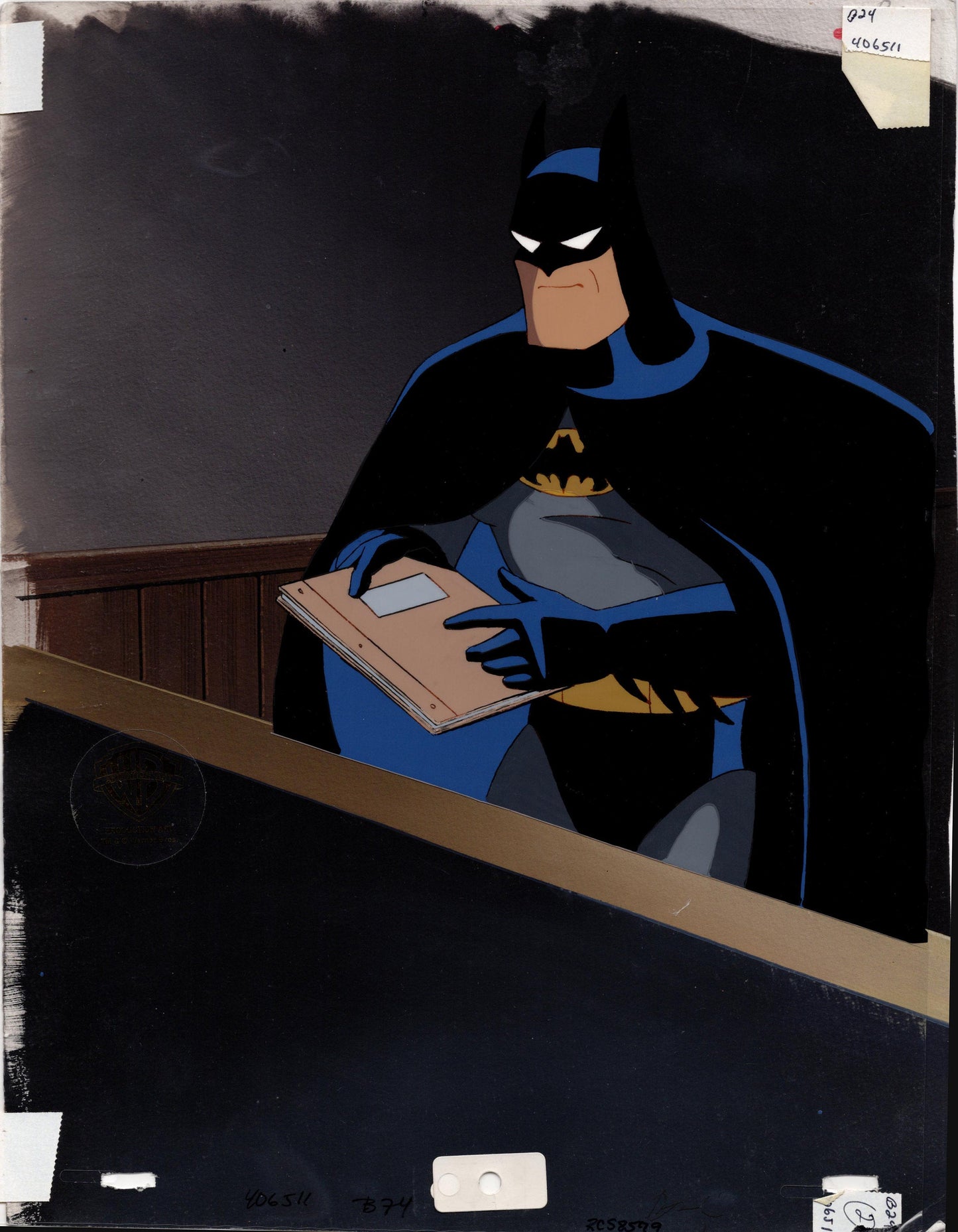 Batman The Animated Series Production Cel AND Original Background Warner Brothers 1992 9680