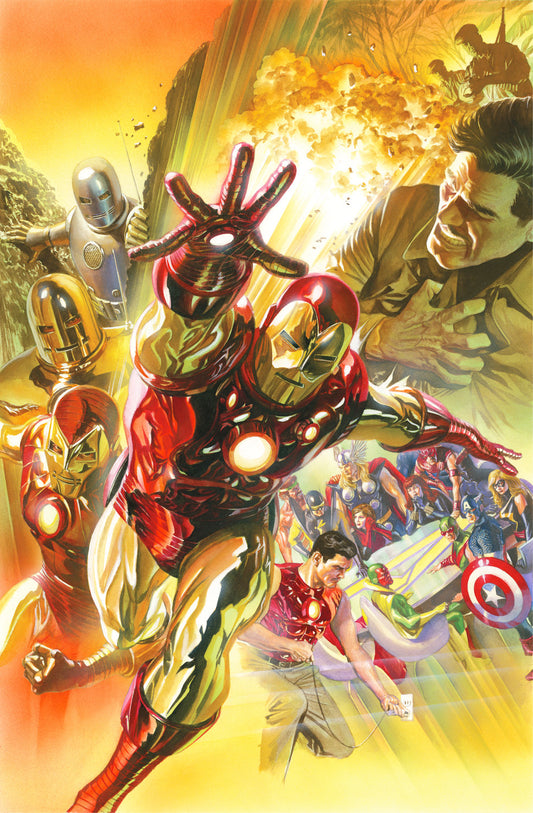 Alex Ross SIGNED Superior Iron Man 75th Anniversary Giclee Print on Canvas Limited Edition