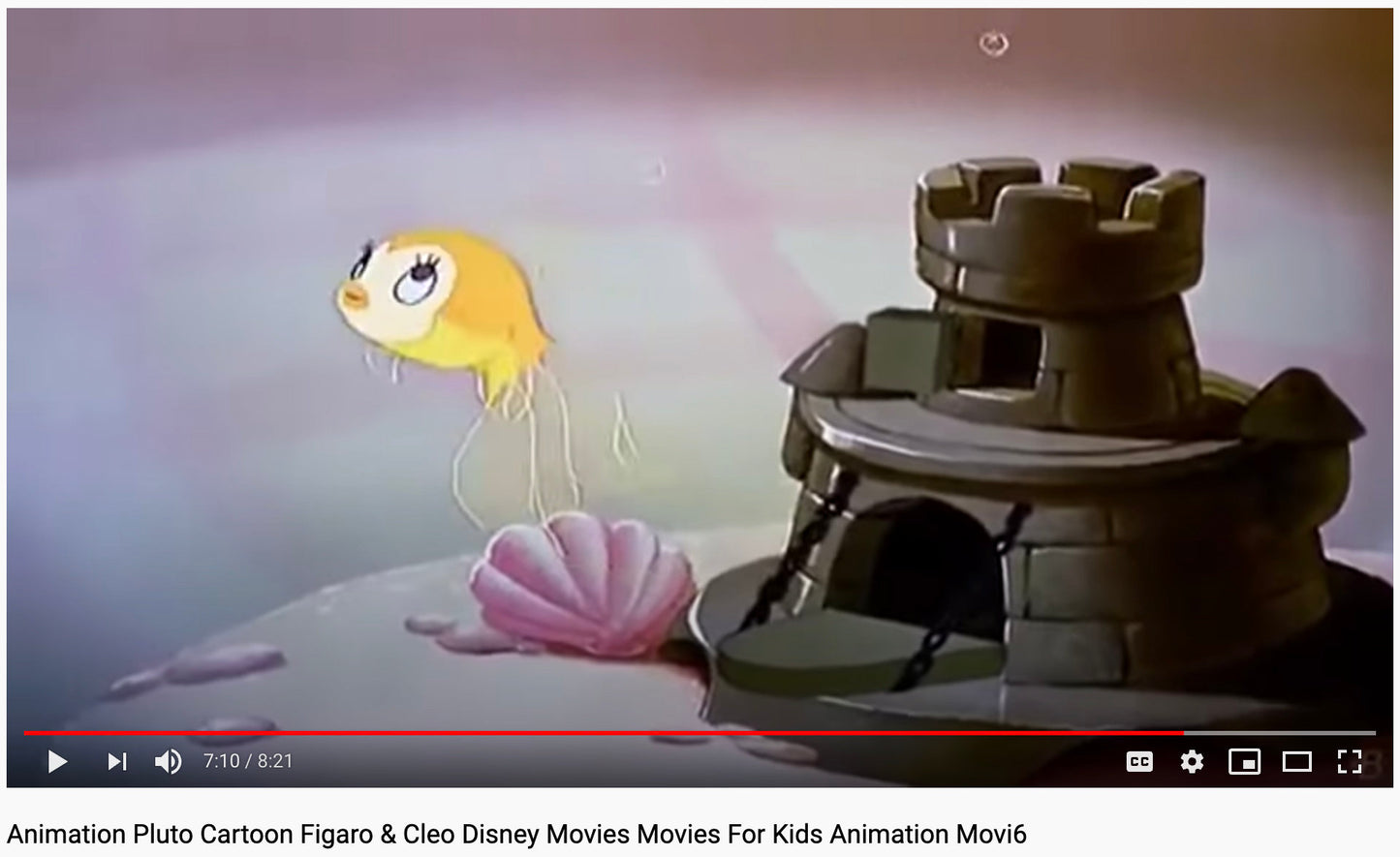 Figaro and Cleo 1943 Production Animation Background Walt Disney Cleo's Bowl