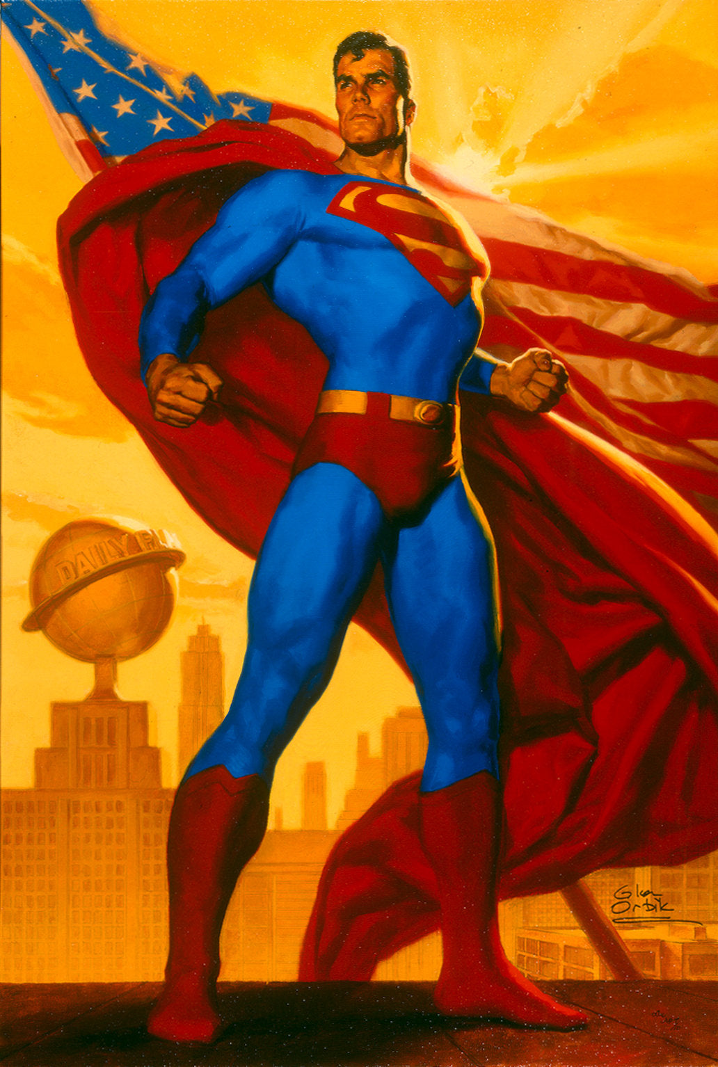 Glen Orbik SIGNED Truth Justice and the American Way Superman DC Giclee on Paper Limited Ed of 250