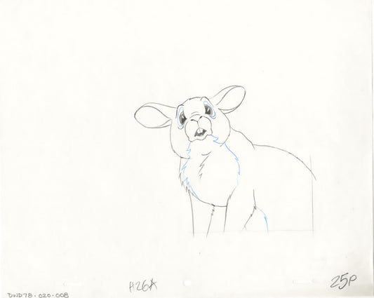 Watership Down 1978 Production Animation Cel Drawing with Linda Jones Enterprise Certificate of Authenticity 020-8