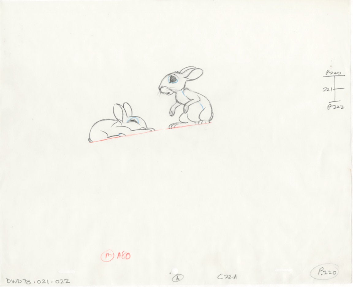 Watership Down 1978 Production Animation Cel Drawing with Linda Jones Enterprise Certificate of Authenticity 021-22