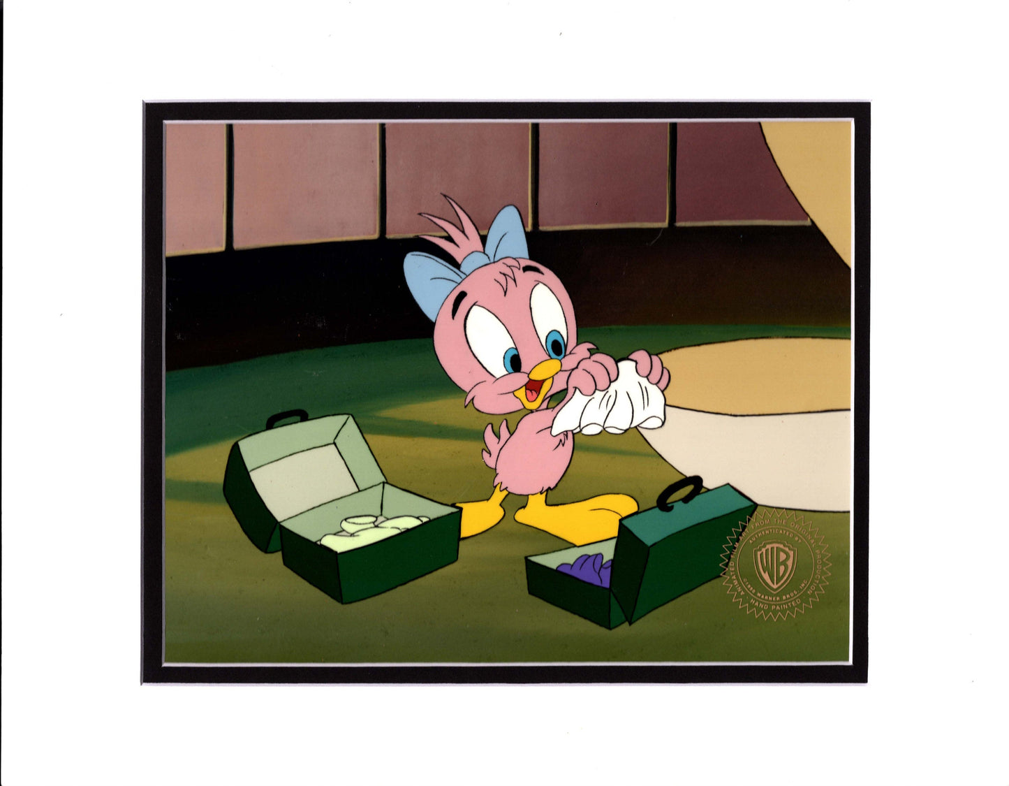 Tiny Toons Original Production Animation Cel Sweetie Bird 1990-92 Spielberg with WB Seal and COA 17