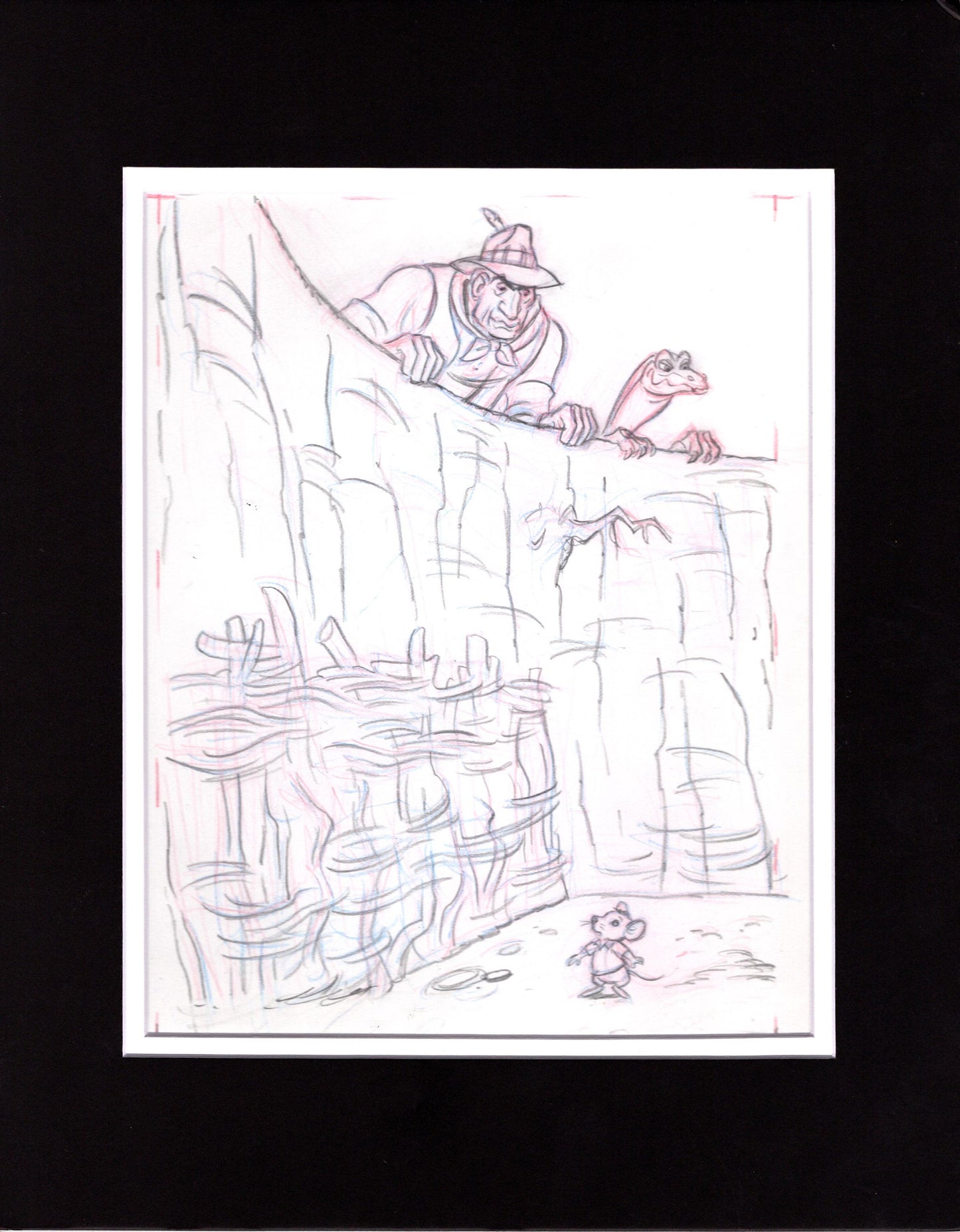 Walt Disney Rescuers Down Under Book Page Illustration Drawing from Pete Alvarado Page 12