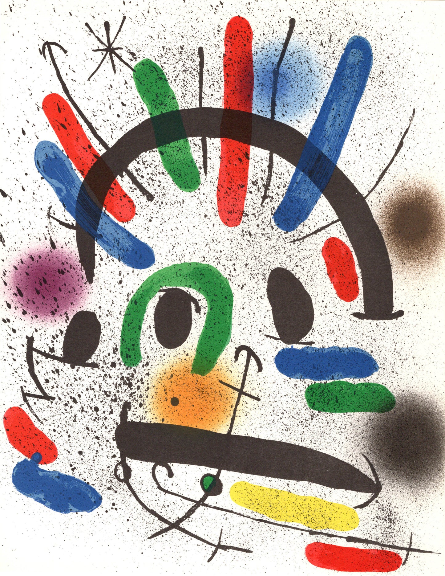 Joan Miro First Run Lithograph Print from Lithographies Volume 1 1972