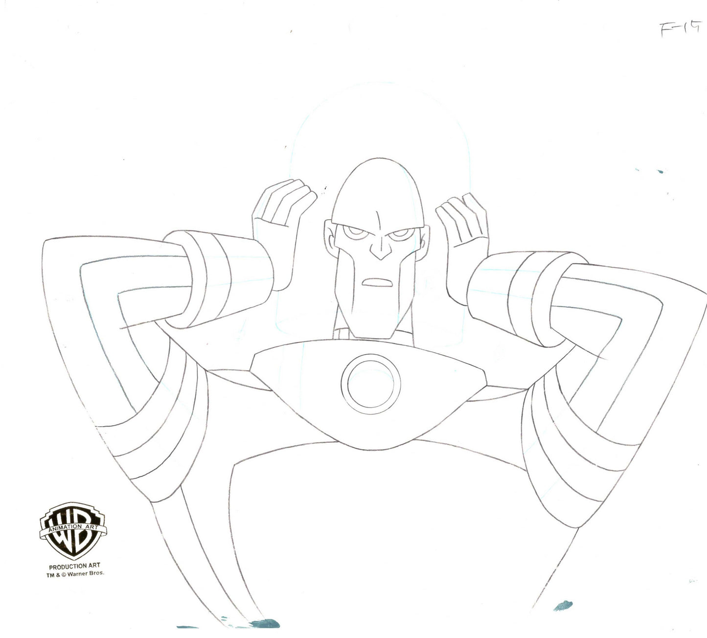 Batman the Animated Series BTAS Production Cel AND Drawing of Mr. Freeze from Warner Brothers DC 15