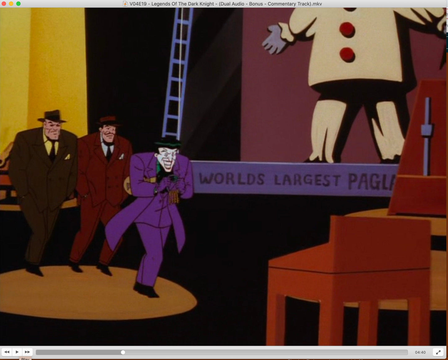 Batman The Animated Series Animation PAN Production Background with Copy of Drawing from Warner Brothers 1998 lg