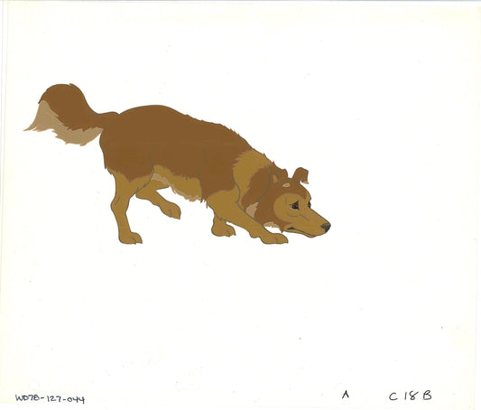 Watership Down Dog 1978 production animation cel with LJE Seal and COA 127-44