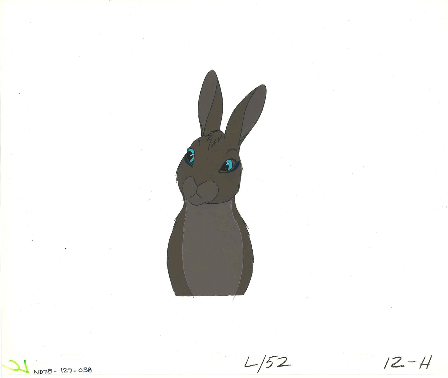 Watership Down 1978 Original Production Animation Cel with LJE Seal and COA 27-38
