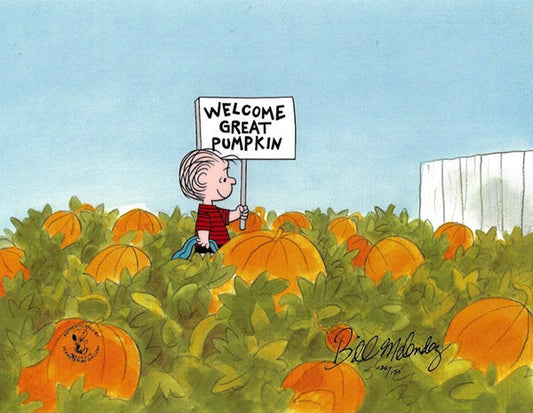 PEANUTS The Great Pumpkin Linus Limited Edition of 150 Animation Cel Signed by Bill Melendez mlc02