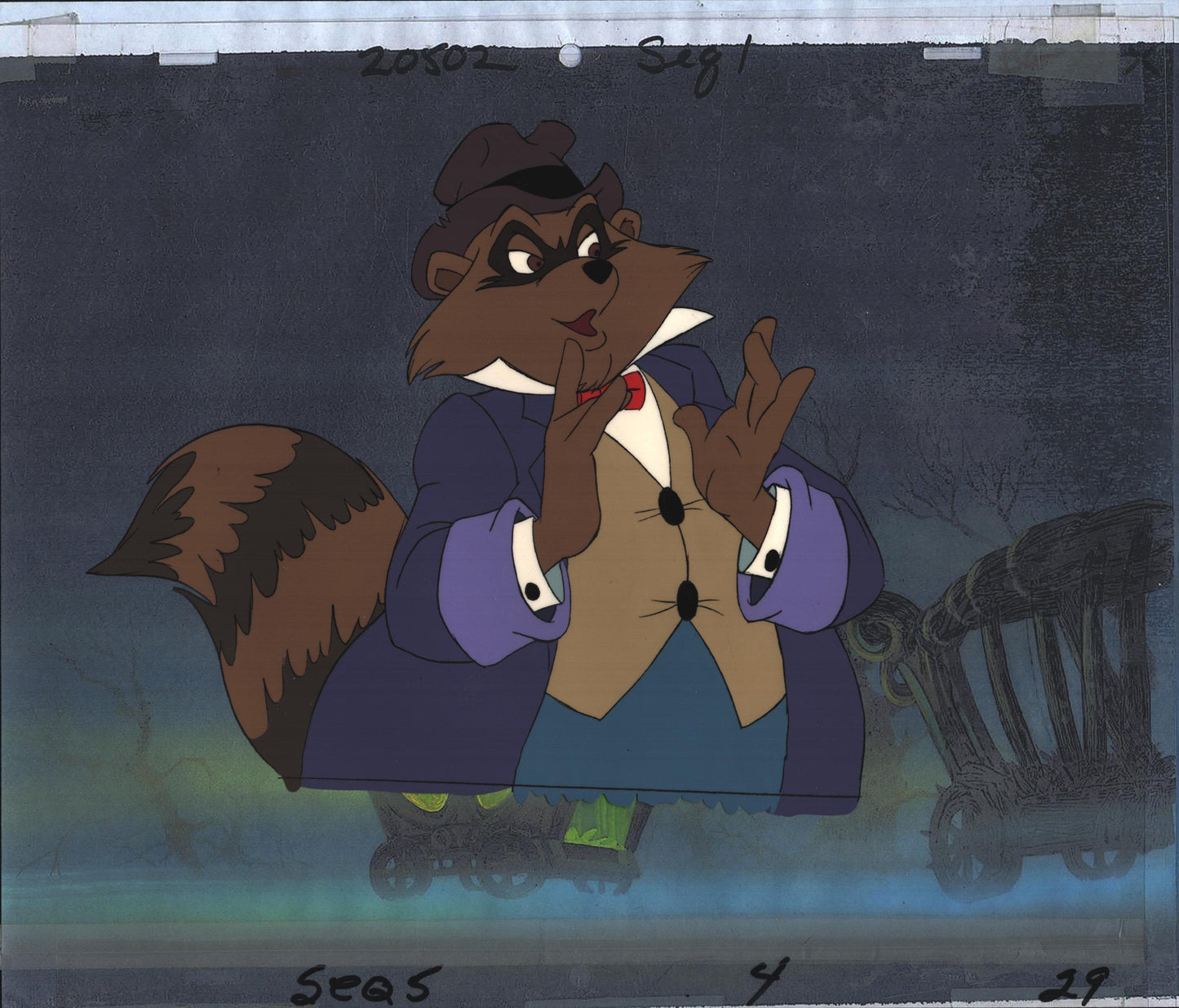 Pinocchio and the Emperor of the Night production animation cel Filmation bg29
