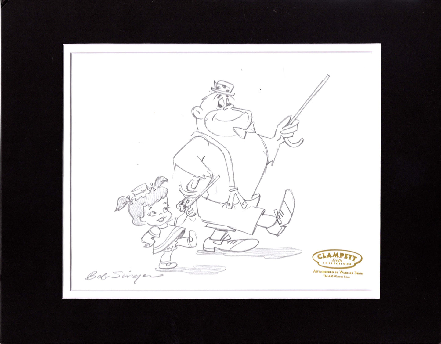 Magilla Gorilla Pencil Scene Drawing Signed by Bob Singer Based on the Hanna Barbera Characters