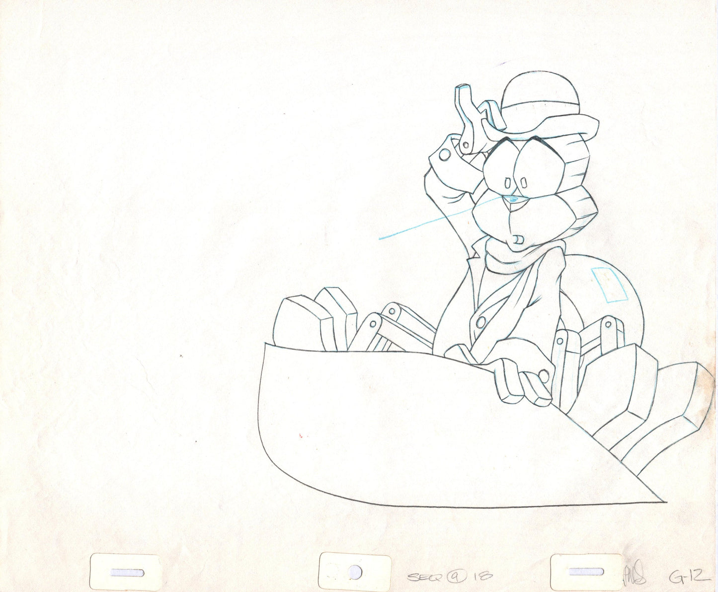 Pinocchio and the Emperor of the Night production animation cel and drawing Filmation bg28