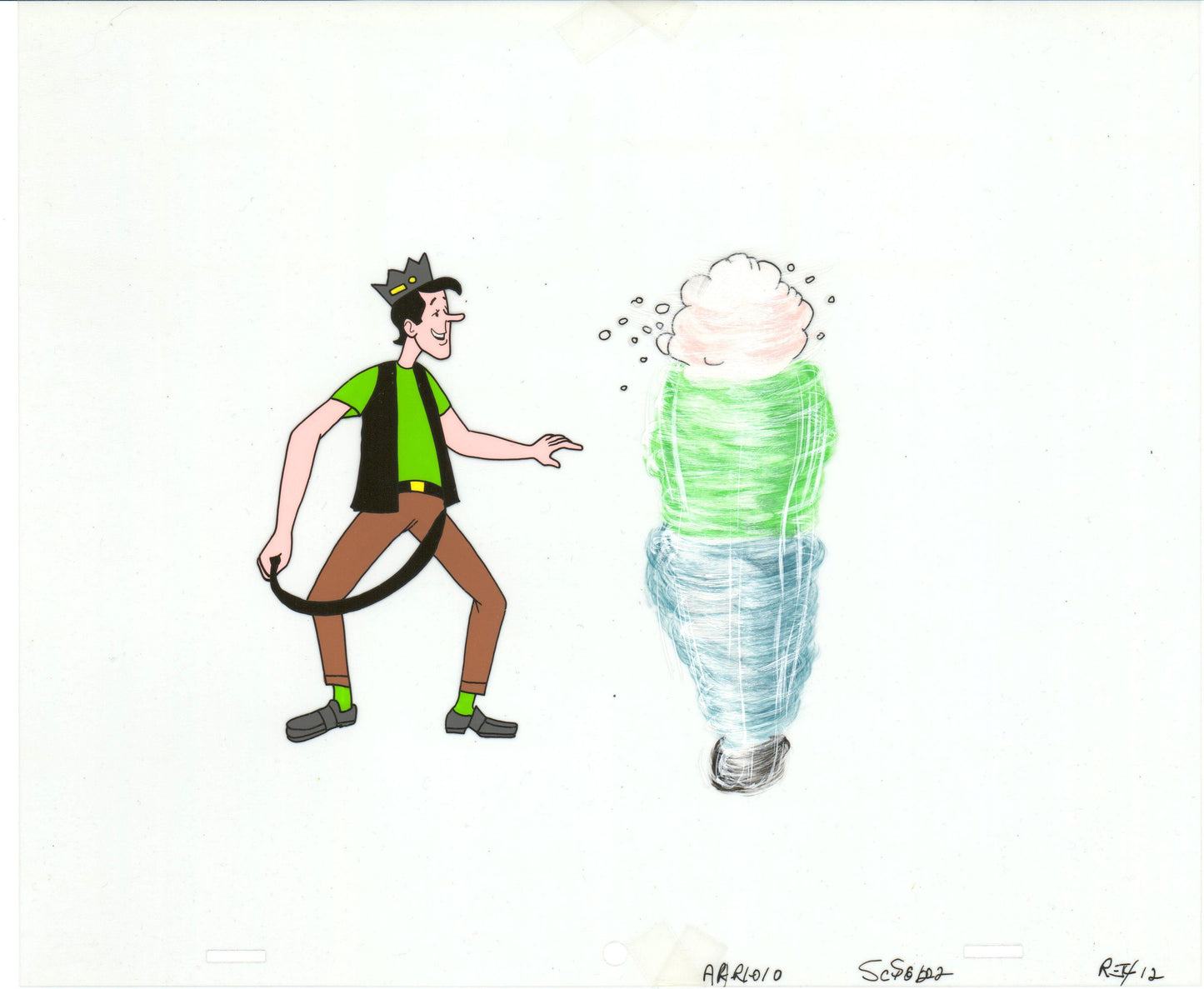 Archie Production Animation Art Cel Setup from Filmation 1968-1969 b2023