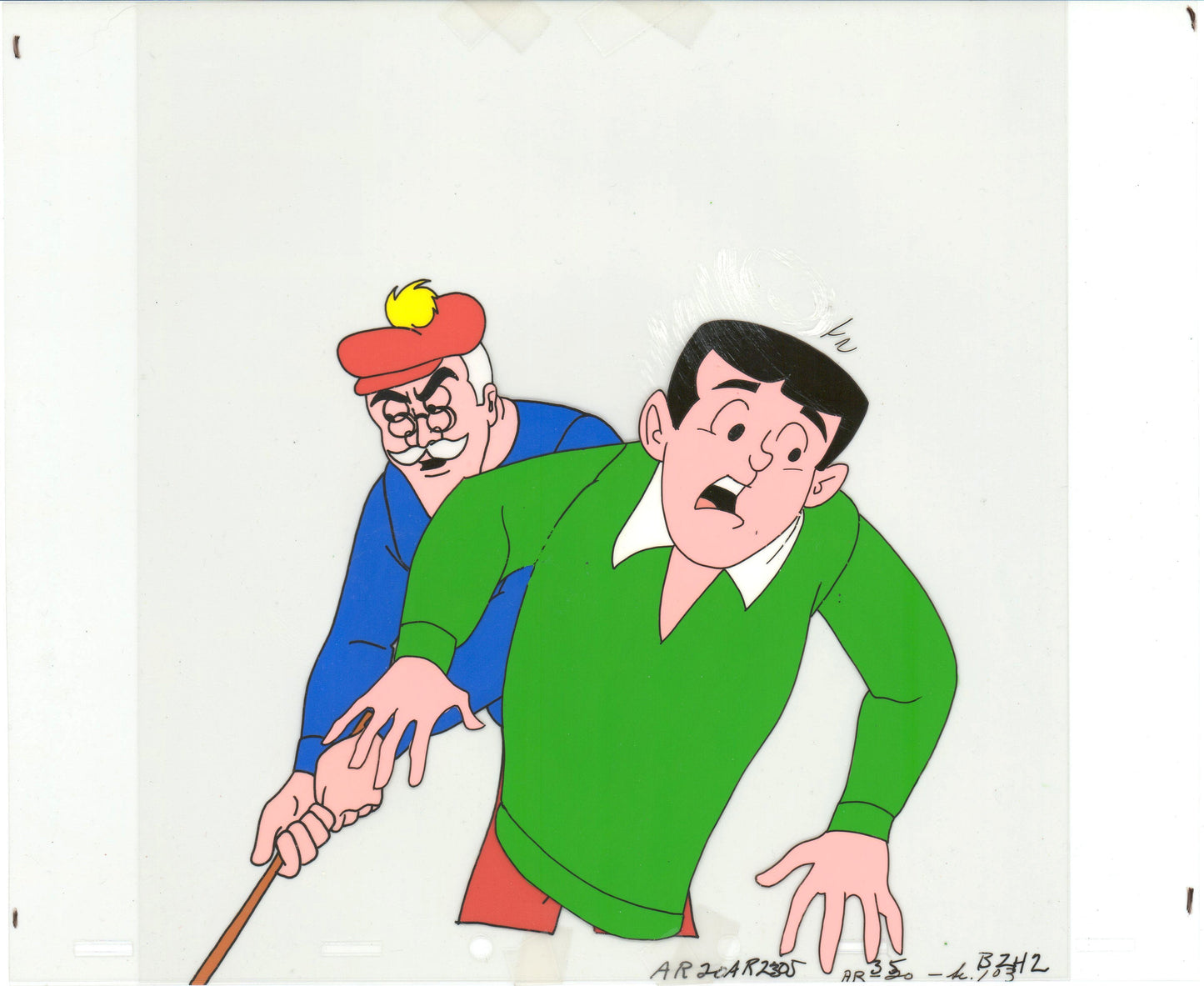 Archie Production Animation Art Cel Setup from Filmation 1968-1969 b2028