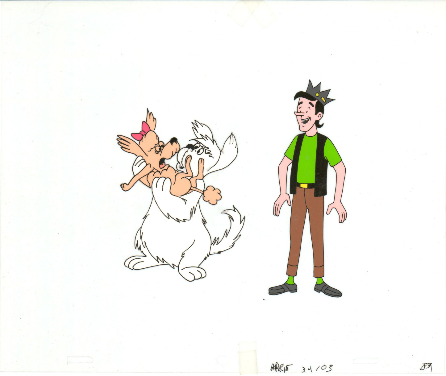 Archie Production Animation Art Cel Setup from Filmation 1968-1969 b2070