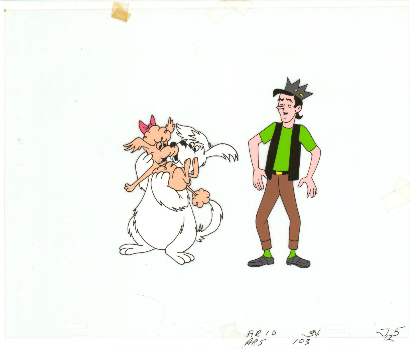 Archie Production Animation Art Cel Setup from Filmation 1968-1969 b2081