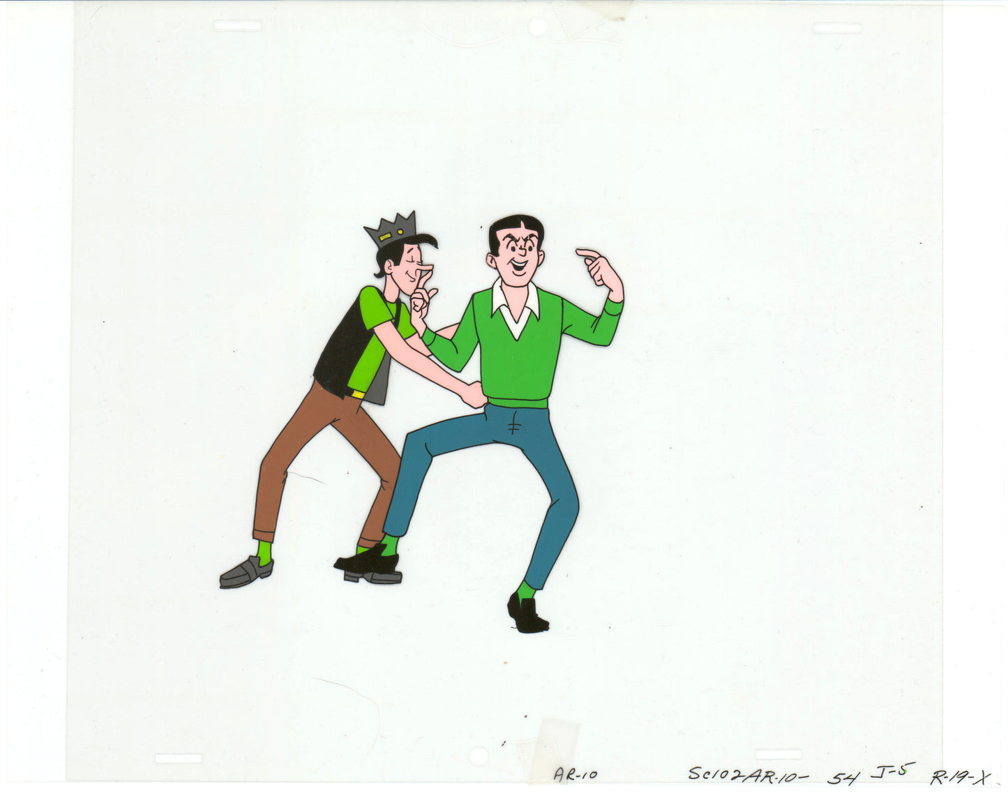 Archie Production Animation Art Cel Setup from Filmation 1968-1969 b2092