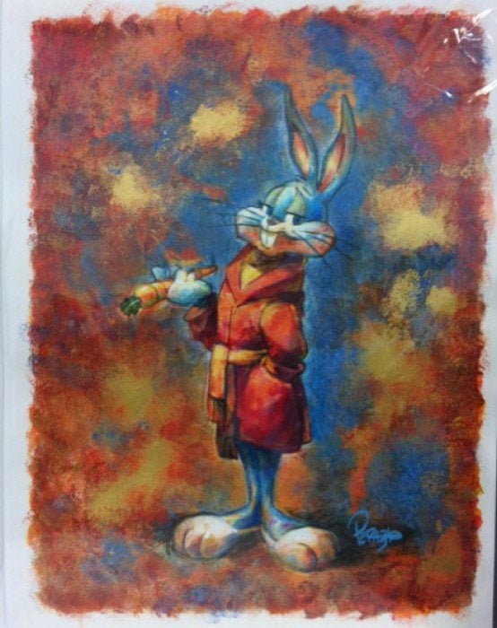 Mike Peraza Signed Bugs Bunny Bourgeoisie Bunny Warner Brothers Limited Edition of 50 Giclee on Paper