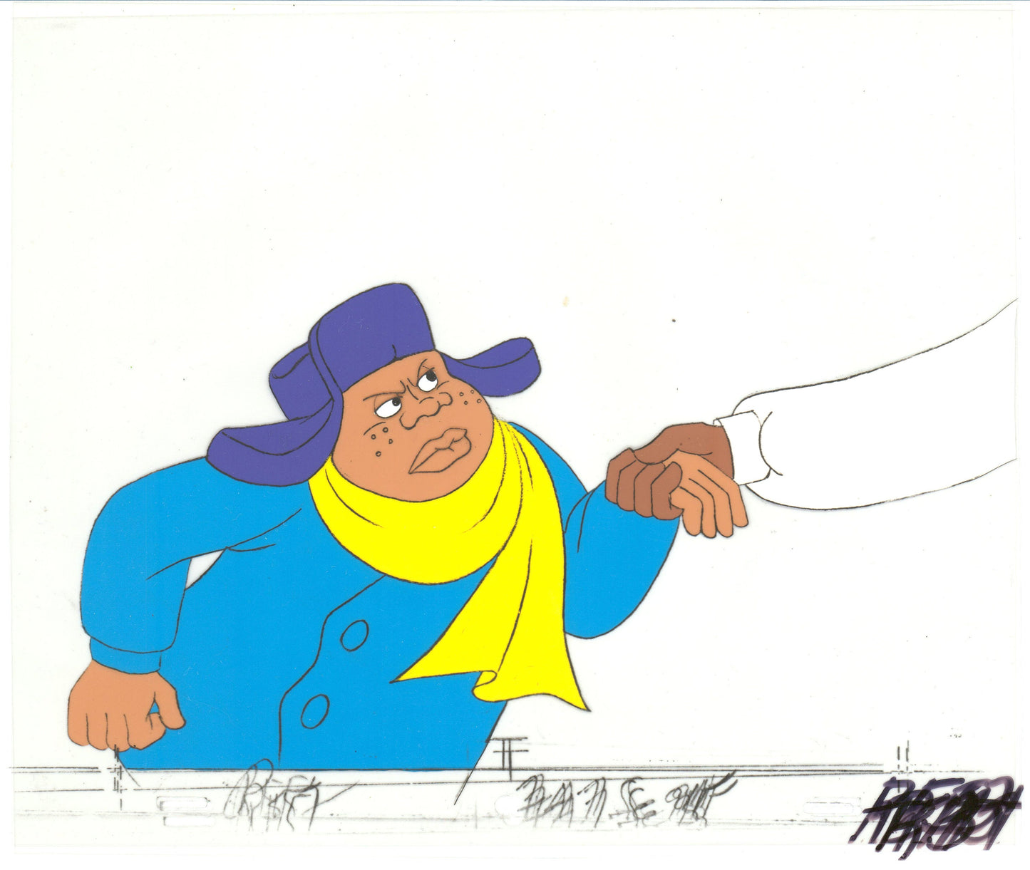 Fat Albert & the Gang Production Animation Cel Used to Make the Filmation Cartoon 1972-75 b2010