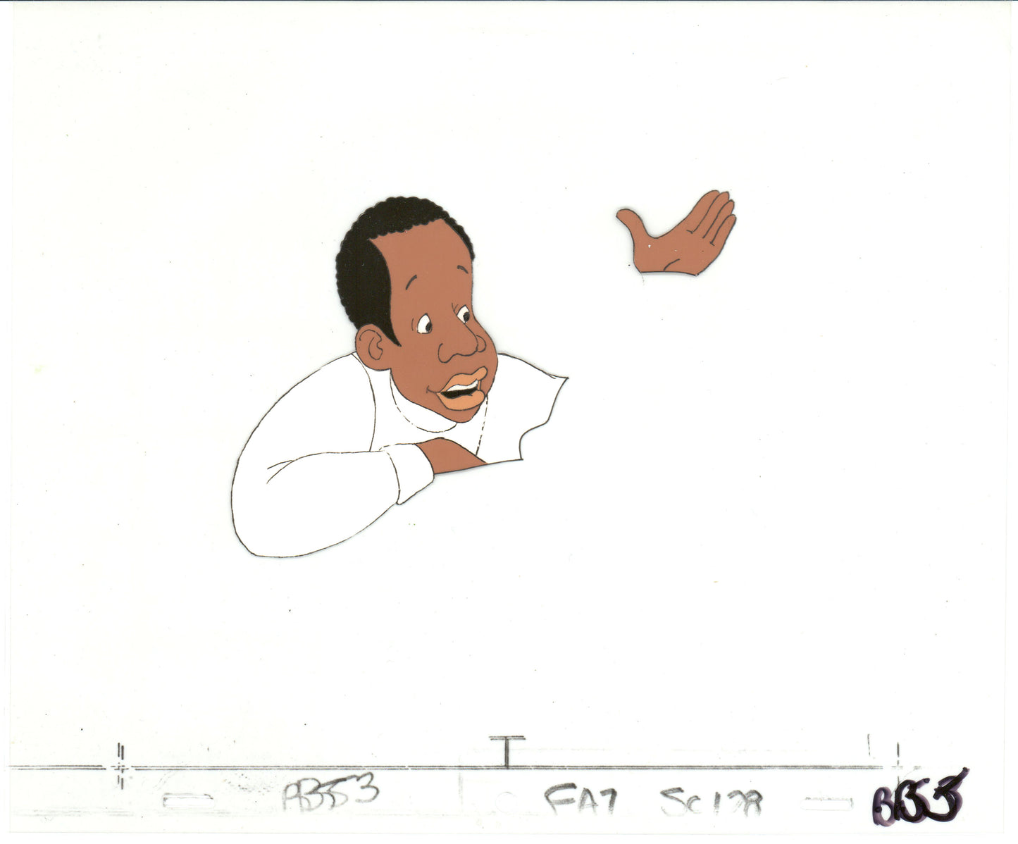 Fat Albert & the Gang Production Animation Cel Used to Make the Filmation Cartoon 1972-75 b2037