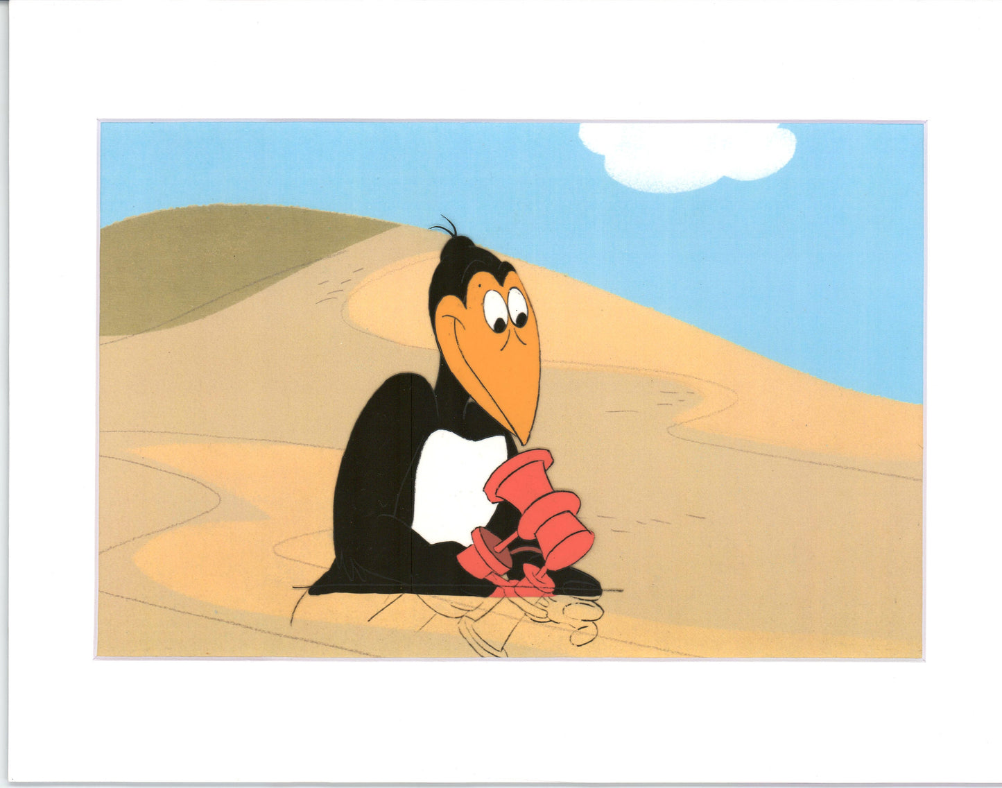 Heckle and Jeckle Production Animation Cel Setup from Filmation 1979 b2008