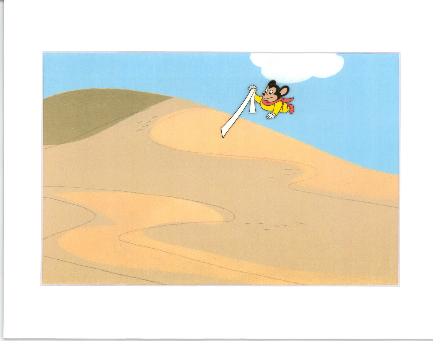 Mighty Mouse Cartoon Production Animation Cel Setup from Filmation Anime 1979-80 B2016