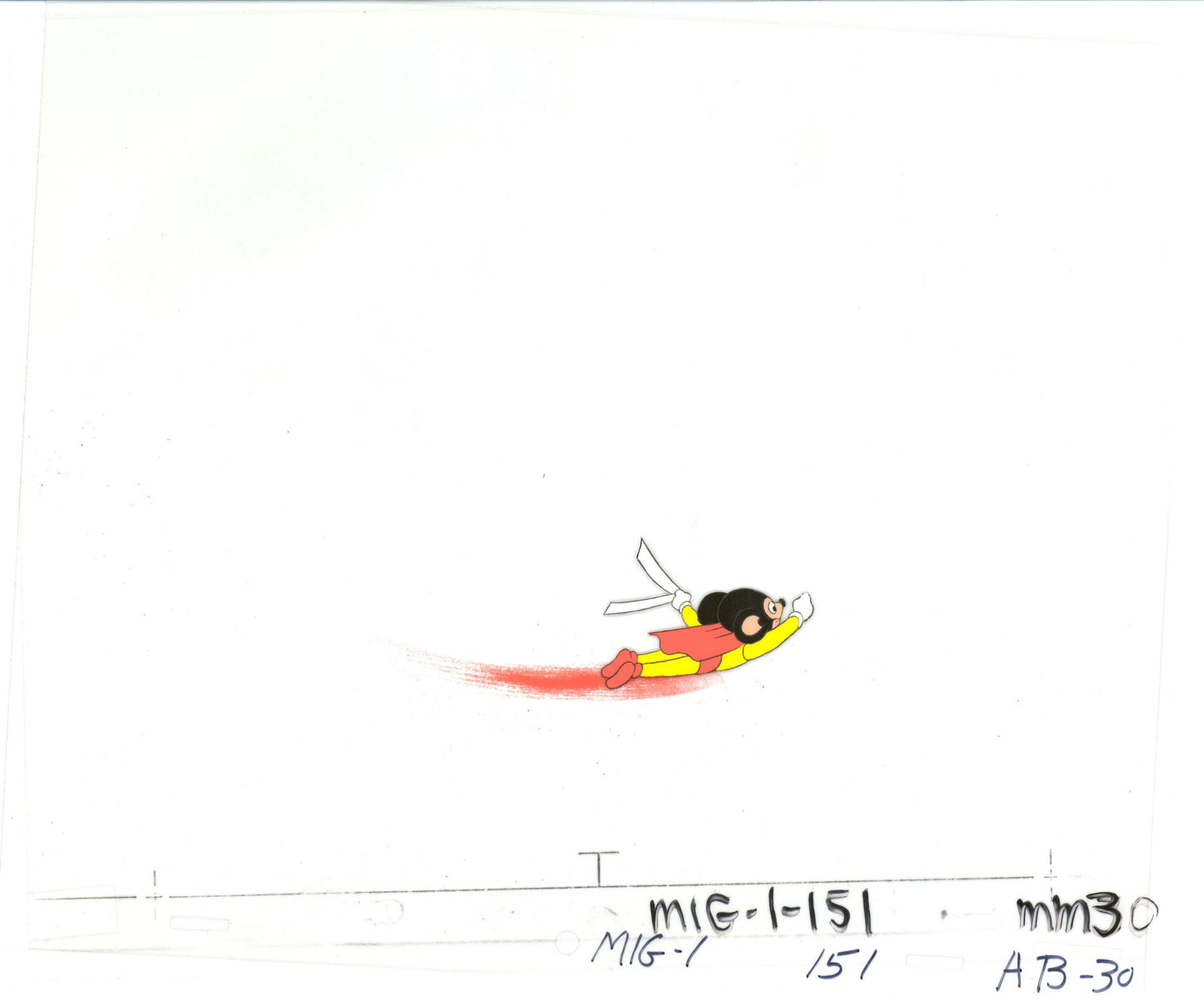 Mighty Mouse Cartoon Production Animation Cel Setup from Filmation Anime 1979-80 B2019