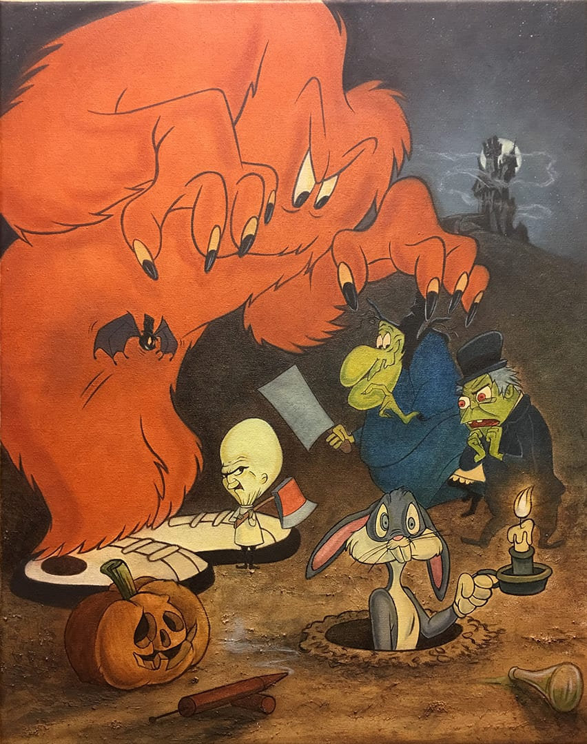 Mike Kupka Signed Bugs Bunny The Monsters are Hare Warner Brothers Limited Edition of 100 Giclee on Canvas