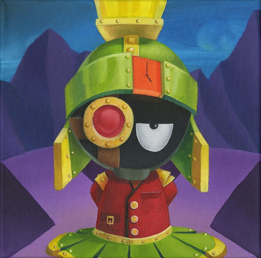 Ben Olson Signed Steampunk Marvin Martian Warner Brothers Limited Edition of 125 Giclee on Canvas