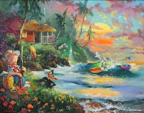 James Coleman Signed Paradise Season Warner Brothers Limited Edition of 100 Giclee on Canvas - Deluxe Large Size