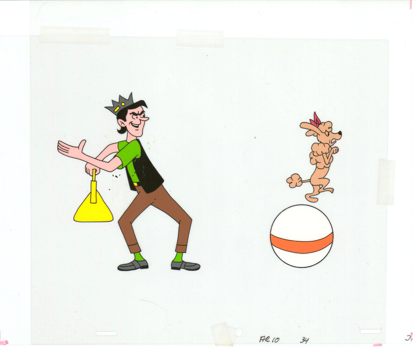 Archie Production Animation Art Cel Setup from Filmation 1968-1969 b2082