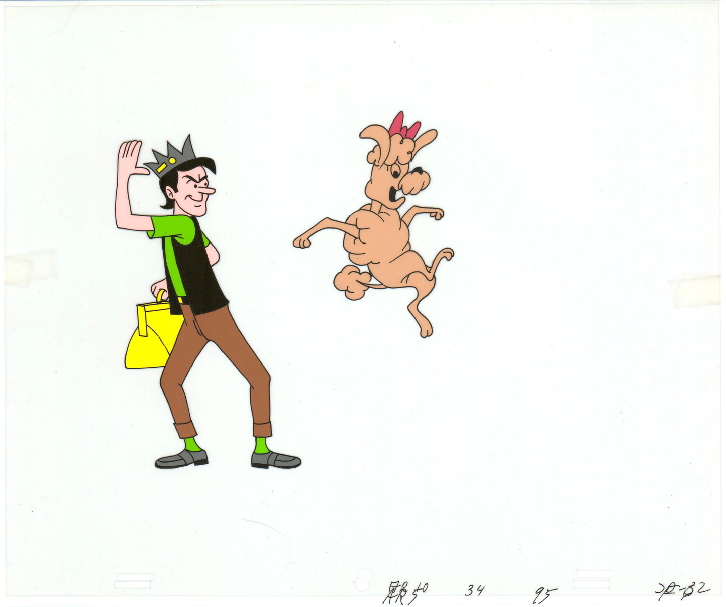 Archie Production Animation Art Cel Setup from Filmation 1968-1969 b2086