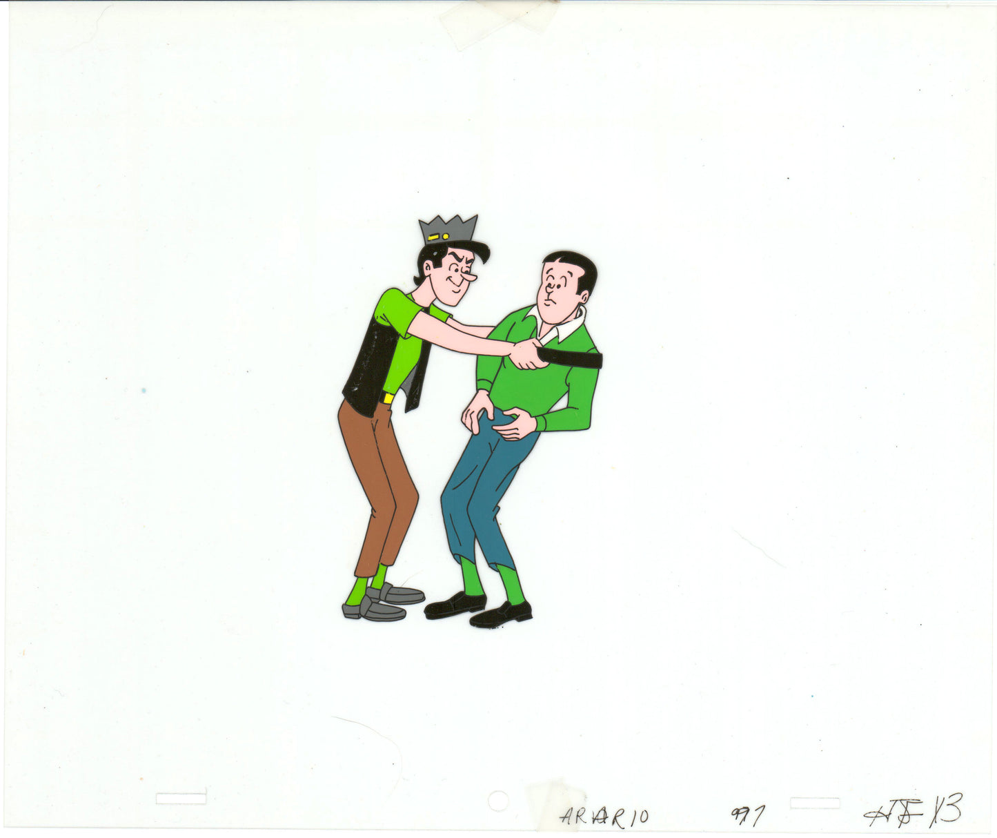 Archie Production Animation Art Cel Setup from Filmation 1968-1969 b2100