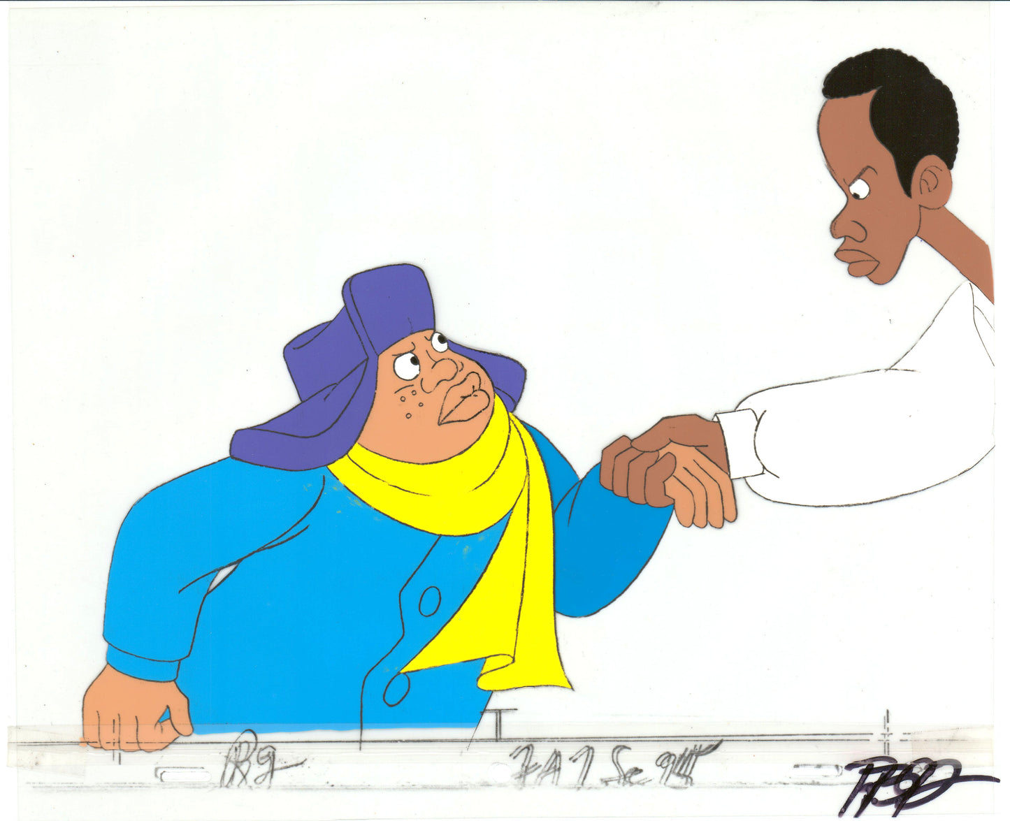 Fat Albert & the Gang Production Animation Cel Used to Make the Filmation Cartoon 1972-75 b2014